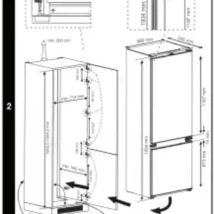 GRUNDIG GKMI26940N LH Frigorifero Combinato da Incasso, Statico Ventilato, 193.5×69 cm