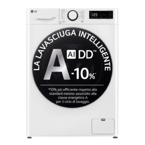LG Lavasciuga Serie R5 D4R5010TSWS AI DD TurboWash 360 Capacità Lav /Asc 10/6 Kg Classe D Centrifuga 1400 giri