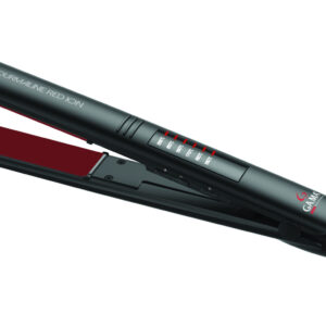 GA.MA Piastra Bella Tourmaline Red Ion Led, Tecnologia Micro Shine, Trafile rivestite in Tormalina, Tecnologia Ioni, per Capelli Idratati, Luminosi e Senza Crespo, Trafile larghe 120×25 mm, Temperatura da 130 a 230°C, Display LED, Cavo Girevole 360°