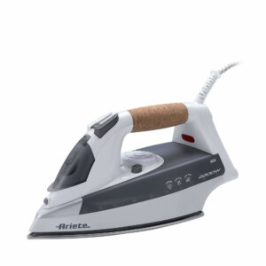 Ariete Steam Iron 6232 Grey – Ferro da stiro con piastra Acciaio Inox – manico in sughero – serbatoio 300 ml – 2200 Watt – Bianco e grigio