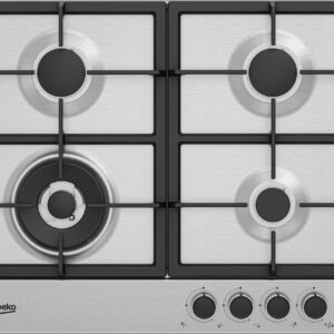 Beko HIAW64225SXE: Piano a Gas con PractiClean, 3 Bruciatori + 1 Wok, 60 cm