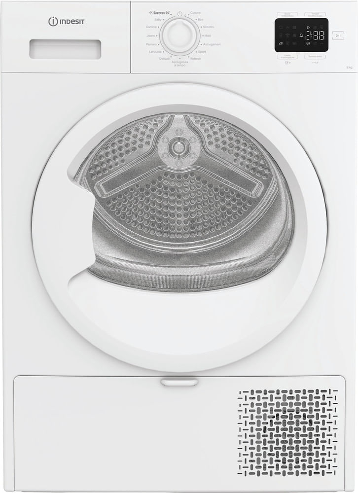 Indesit C YD 83D WW IT, Capacità 8kg, classe D, colore White, Dispay digitale, QuickDry