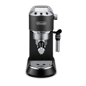 De’Longhi Dedica Style Dedica EC685.BK Macchina da Caffè Manuale Espresso e Cappuccino, Compatibile con Polvere o Cialde E.S.E., Spegnimento Automatico, Serbatoio Estraibile 1.1L, 1450W, 15bar, Nero