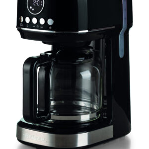 Ariete 1396 Macchina da caffè con filtro Moderna, Caffè americano, Capacità fino a 15 tazze, Base riscaldante, Display LCD, Filtri estraibili e lavabili, Nero