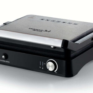 Ariete 1934 MetalGrill 3in1, Griglia elettrica per grigliate miste, 2000W, 3 modalità di cottura, Piastre antiaderenti, Silver/Black