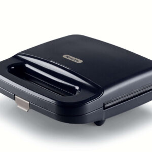 Ariete 1971 Tostiera Breakfast, Piastra elettrica per toast, sandwich e panini, 750W, Piastre fisse grill, Rivestimento antiaderente, Posizione e riponimento verticale, Dark & Sahara Grey
