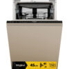 Whirlpool Lavastoviglie 45 cm, classe C, 11 coperti, terzo cesto fisso