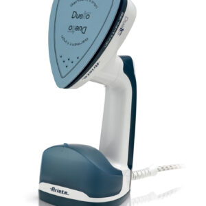 Ariete 6246 Duetto Garment Iron – Stiratrice Verticale e Ferro da Stiro con piastra in Ceramica antiaderente – 1000 Watt – Bianco e Blu