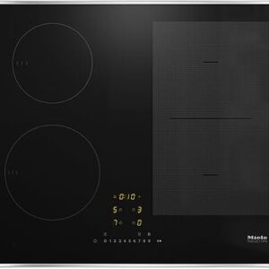 MIELE KM 7466 FR 125Y PIANO COTTURA A INDUZIONE, 4 zone di cottura, dimensioni: L 62,6 cm, P 52,6 cm, piano in Vetroceramica, Vetroceramica Nero