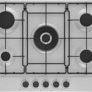 Beko HIAW75223SXE: Piano a Gas con PractiClean, 4 Bruciatori + 1 Wok, 75 cm