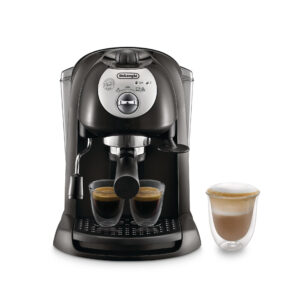 De’Longhi EC201CD.B – Macchina da Caffè Manuale Espresso e Cappuccino, Polvere e Cialde E.S.E., 1L, 1100W, Nero