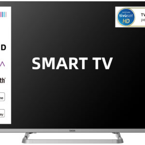 SABA SA43SM10VDA SMART TV 43″ FULL HD, Sistema operativo VIDAA, Triplo tuner DVBT2/C/S2 HEVC MAIN10, Certificato TivuSAT, Piedistallo centrale, Dolby Audio