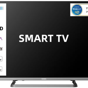 SABA SA40SM10VDA SMART TV 40″ FULL HD, Sistema operativo VIDAA, Triplo tuner DVBT2/C/S2 HEVC MAIN10, Certificato TivuSAT, Piedistallo centrale, Dolby Audio