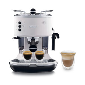 De’Longhi ICONA – Macchina da Caffè Manuale Espresso e Cappuccino, Polvere e Cialde ESE, 1.4L, 1100W, Bianco (ECO311.W)