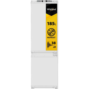 Whirlpool WHKN 3253 B4E Frigorifero combinato a incasso, Total No Frost ventilato, 55 cm, Classe E, Bianco, 38 db, h 178cm