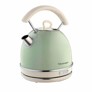 Ariete 2877 Bollitore elettrico 1,7 Litri di Design – Infusi, tè e tisane – Autospegnimento – 2000 Watt – Acciaio Inox – Linea Vintage – Verde