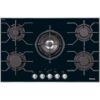 Miele Piano cottura a gas KM 3034-1 G finitura vetro nero da 80 cm