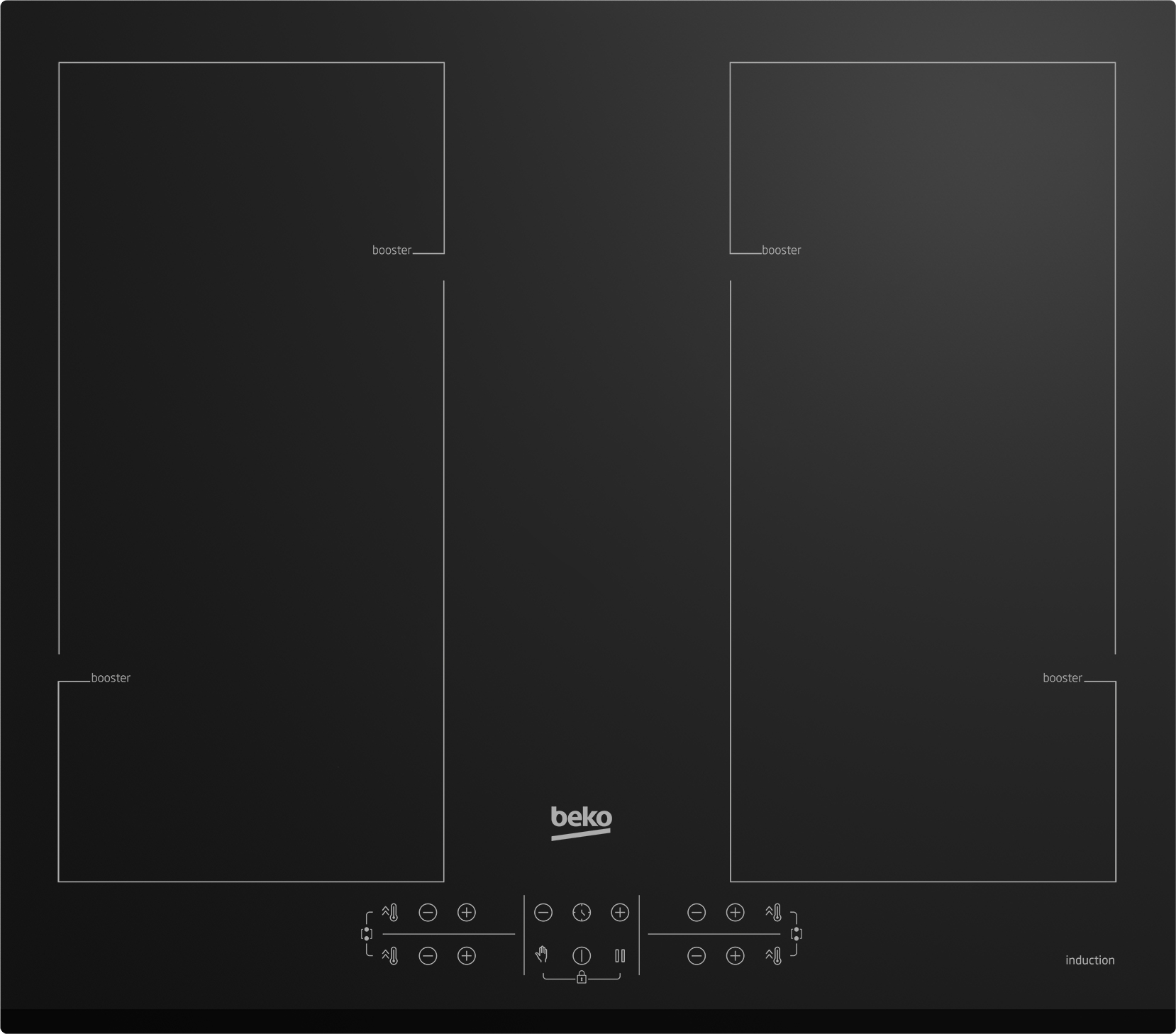 Beko HII64206F2MT: Piano a Induzione, 4 Zone con 2 Sezioni IndyFlex, 60 cm