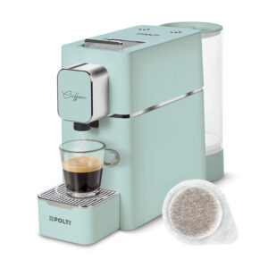 Polti Coffea S15G, macchina da caffè a cialde E.S.E. da 44 m con espulsione automatica delle cialde nell’apposito cassetto, serbatoio removibile da 0,85 l