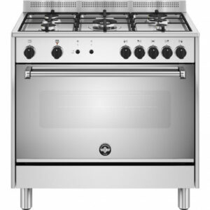 CUCINA A LIBERA INSTALLAZIONE – LA GERMANIA – AMN965GXV24 Piano Gas 5 Fuochi Forno a Gas 90 cm-Acciaio Inox