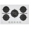 CANDY Moderna CVG74WTW, 5 fuochi, dimensioni: L 745 mm, P 510 mm, piano in Vetro bianco