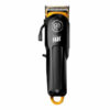 GA.MA GBS Absolute Fade Cord-Cordless: tagliacapelli professionale cord-cordless, motore magnetico ad elevate prestazioni, lama in acciaio inossidabile semi-concava ideale per qualsiasi tipo di taglio e sfumatura, batteria al litio a carica veloce, autonomia di 120 minuti senza cavo, leva laterale regolabile da 0,8 a 3,8 mm, 8 pettini guida per regolare taglio da 1,5 a 25 mm, cavo lungo 2,5 metri, anello appendi apparecchio, incluso kit di pulizia