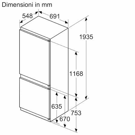 FRIGORIFERO COMBINATO – BOSCH – KBN965SE0 Serie 2 XXL No Frost Classe E 383 lt-Da Incasso - immagine 4