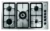 INDESIT Piano Cottura PIM950ASTGHIX a Gas Serie Advance 5 Fuochi Colore Inox con FSD