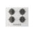 Indesit ING 61T/WH 1 piano gas vetro tortora 60cm 4 fuochi griglie in ghisa lavabili in lavastoviglie