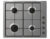 Candy Idea CHW6LBX Acciaio inox Da incasso 56 cm Gas 4 Fornello(i)