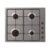 CANDY Piano Cottura CHW6LBX a Gas 4 Fuochi Gas Colore Acciaio Inox
