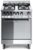 CUCINA A LIBERA INSTALLAZIONE – LOFRA – M65MF Piano Gas 4 Fuochi Forno Elettrico 60 cm-Stainless Steel