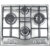 Hotpoint Ariston Piano cottura a gas PCN 642 T/IX/HAR