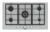 Hisense GM773XF piano cottura Acciaio inox Da incasso 71 cm Gas 5 Fornello(i)